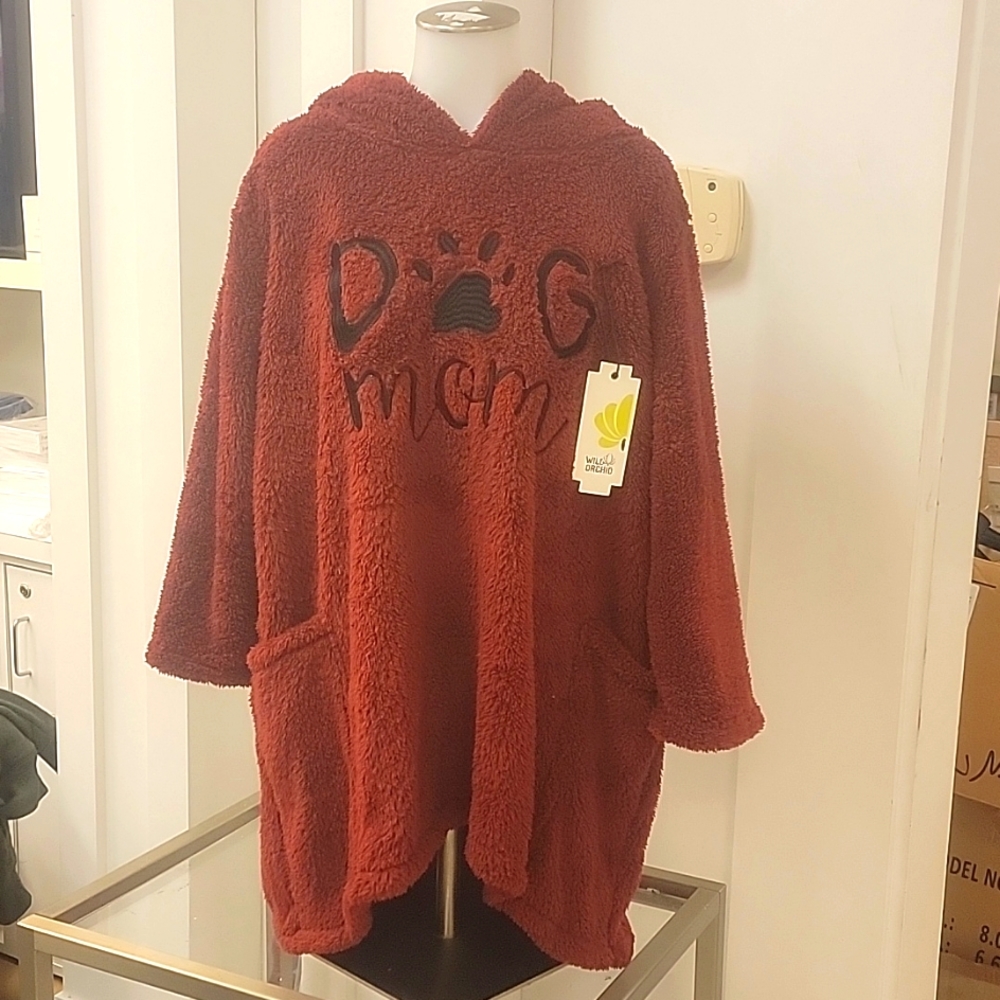 Wild orchid fleece dog mom jacket